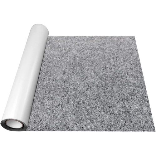 Tianyi-Feutrine Gris Foncé Autocollante, 20x200cm Rouleau Feutrine Adhesive,Tissu Feutre Epaisse 2mm,Feutrine Autocollante Pour Doublure De Boîte, Cadre Photo, Pied De Chaise, Diy, Halloween