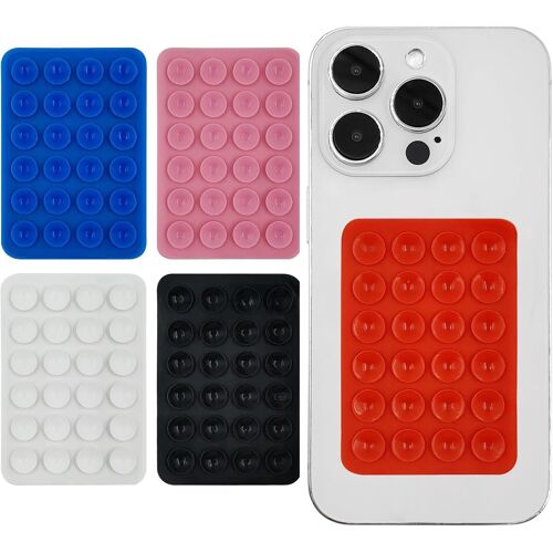 Lot de 5 supports à ventouse en silicone, support de téléphone double face, étui multifonction à ventouse pour douche, miroir, voiture, selfies, jouets du bout des doigts, 5 couleurs