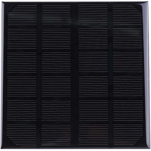 Panneau Solaire Monocristallin,3w 6v Extérieur Étanche Diy Kit De Chargeur De Batterie Solaire,Mini Cellule Solaire Stratifiée Epoxy Avec Sortie Dc5521 Pour Téléphone Led (14.5cmx14.5cm)