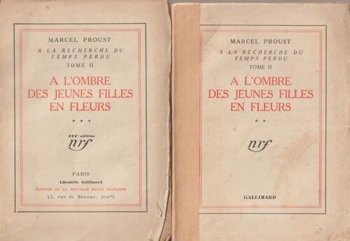 Marcel Proust- 3 Tomes À La Recherche Du Temps Perdu - Tome 1 Du Coté De Chez Swann - Tome 2 Et 3 À L'ombre Des Jeunes Filles En Fleur - Gallimard Décembre 1939 - 660 Pages 14x19 Cm