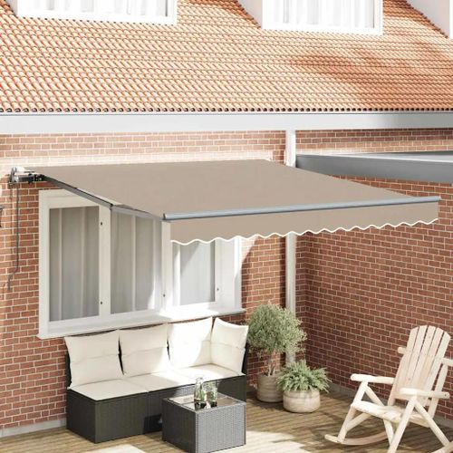 Vidaxl Auvent Rétractable Automatique Beige 350 X 250 Cm