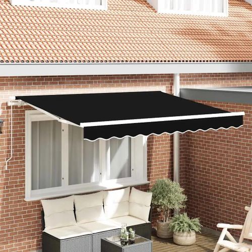 Vidaxl Toile De Rechange Pour Store Banne Noir 350 X 200 Cm Toile