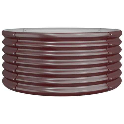 Vidaxl Jardinière De Jardin Acier Enduit De Poudre 80x80x36 Cm Marron