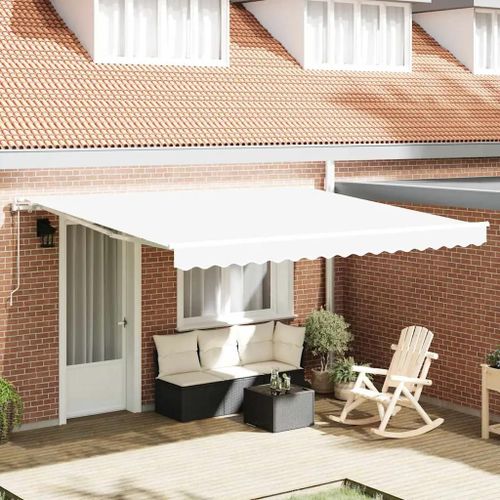 Vidaxl Auvent Rétractable 400 × 300 Cm Blanc