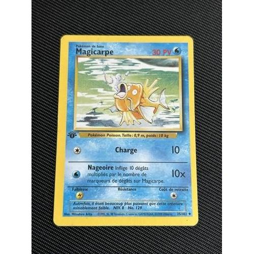Carte Pokémon - Magicarpe 35/102 - Set De Base Édition 1