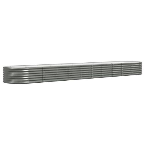 Vidaxl Jardinière De Jardin Acier Enduit De Poudre 440x80x36 Cm Gris