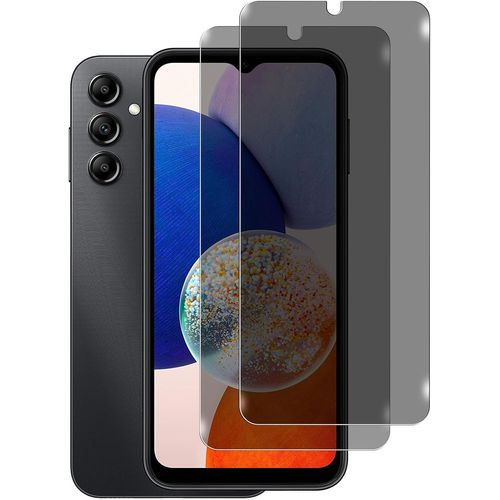 Lot De 2 Verres Trempés Protection Vie Privée 9h Pour Samsung Galaxy A14 ¿ Anti-Espion, Anti-Rayures, Hydro-Oléophobe, Installation Facile