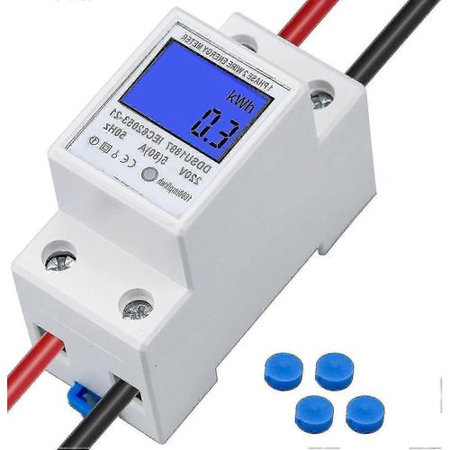 Compteur électrique monophasé 5-80 A 230v 50hz Compteur d'énergie électrique numérique