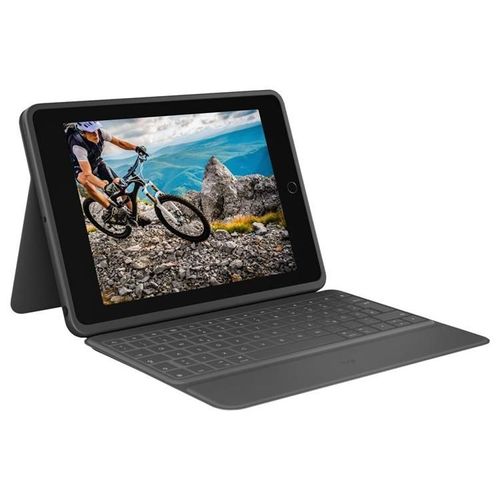 Logitech Rugged Folio - Clavier Et Étui - Apple Smart Connector - Azerty - Français - Graphite - Pour Apple 10.9-Inch Ipad (10ème Génération); Ipad A16 Wi-Fi, A16 Wi-Fi + Cellular