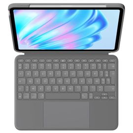 Logitech Combo Touch - Clavier et étui - avec trackpad - rétroéclairé - Apple Smart connector - AZERTY - Français - gris oxford - pour Apple 11-inch iPad Air (M2, M3)