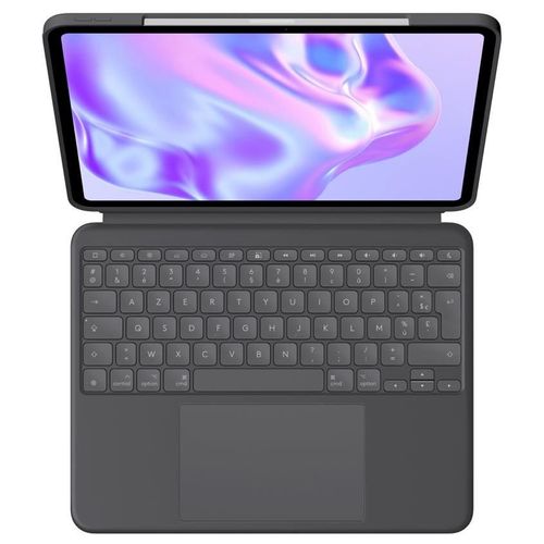Logitech Combo Touch - Clavier et étui - avec trackpad - rétroéclairé - Apple Smart connector - AZERTY - Français - graphite - pour Apple 13-inch iPad Pro (M4)