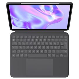 Logitech Combo Touch - Clavier et étui - avec trackpad - rétroéclairé - Apple Smart connector - AZERTY - Français - graphite - pour Apple 13-inch iPad Pro (M4)