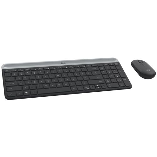 Logitech Slim Wireless Combo MK470 - Ensemble clavier et souris - sans fil - 2.4 GHz - Français - graphite