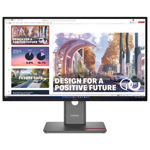 Lenovo ThinkVision P27QD-40 - Écran LED - 27" - 2560 x 1440 QHD @ 120 Hz - IPS - 350 cd/m² - 1500:1 - 4 ms - HDMI, DisplayPort - noir corbeau