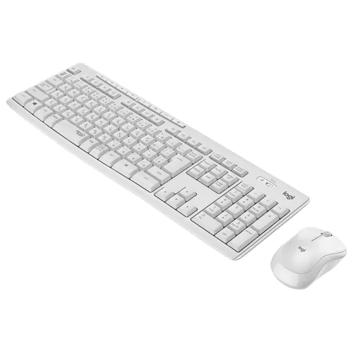 Logitech MK295 Silent - Ensemble clavier et souris - sans fil - 2.4 GHz - Français - blanc cassé