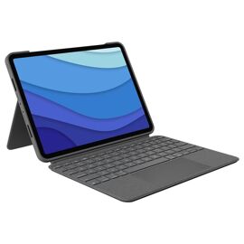 Logitech Combo Touch - Clavier et étui - avec trackpad - rétroéclairé - Apple Smart connector - AZERTY - Français - gris oxford - pour Apple 11-inch iPad Pro (1ère génération, 2e génération, 3ème génération)