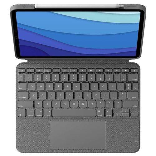 Logitech Combo Touch - Clavier Et Étui - Avec Trackpad - Rétroéclairé - Apple Smart Connector - Azerty - Français - Gris Oxford - Pour Apple 12.9-Inch Ipad Pro (5ème Génération)