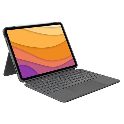 Etui clavier Logitech Combo Touch pour iPad Air 10.9" 4e et 5e génération - avec trackpad - rétroéclairé - Apple Smart connector - AZERTY - Français - gris oxford