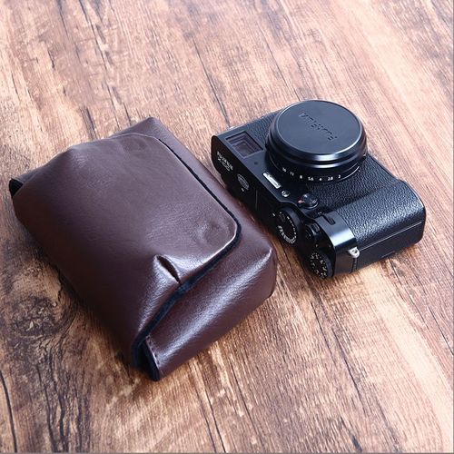 Café - Étui En Cuir Pour Appareil Photo Numérique Compact, Pochette Pour Appareil Photo Fujifilm Fuji X100v X100f X100t X100s Xf10 X70
