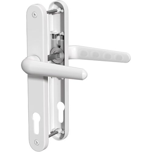 Ensemble De Poignées De Porte En Upvc Blanc,Axe De 92 Mm,Distance Entre Les Trous De Vis De 210 Mm,Longueur De La Plaque De 245 Mm,Porte De Terrasse,Porte D'Entrée
