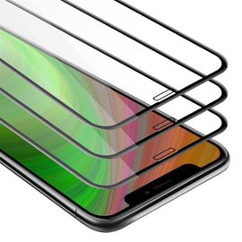 Cadorabo 3x Plein Écran Film De Protection Compatible Avec Apple Iphone 11 (Xi ) En Transparent Avec Noir - 3x Verre De Protection D'écran Durci (Tempered) D'une Dureté De 9h Avec 3d Touch