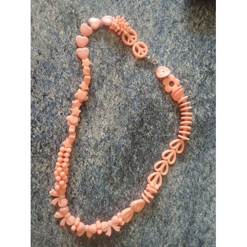 Collier Fait Maison Saumon Environ 25cm