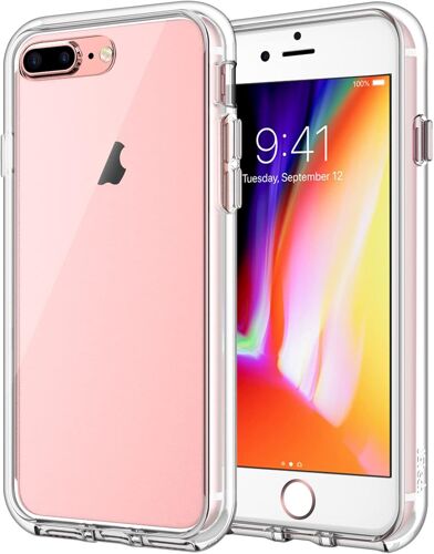 ELVORIX-Coque pour iPhone 8 Plus et iPhone 7 Plus, Anti-Jaunissement Étui Housse de Protection Transparente Anti-Chocs et Anti-Rayures (HD Clair)