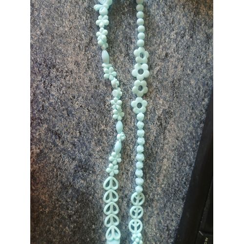 Collier Fait Maison Bleu Ciel Environ 30cm