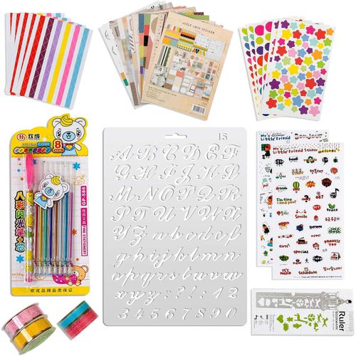 32 Pièces Album Photo Concevez Vous-Même Accessoires Kit Cadeaux Pour Bébé Enfants Filles, Autocollants De Scrapbooking Artisanat Amour Diy Conception Cartes De Journal Décoration Pour Livre Photo
