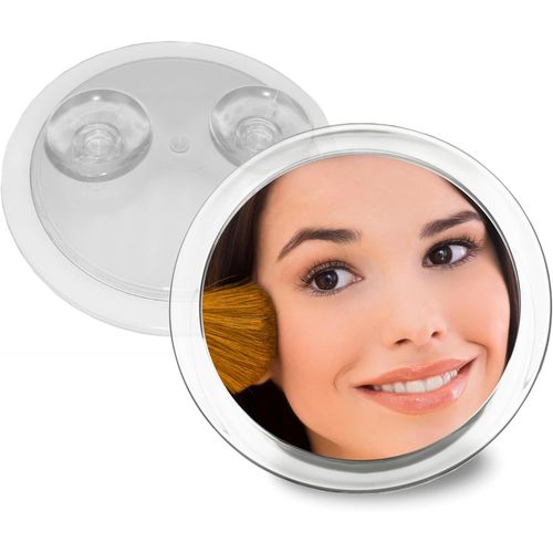 Kalanka-Miroir De Maquillage Avec Grossissement 5x, Miroir De Maquillage De Salle De Bain Haut De Gamme De 15 Cm De Diamètre Rond Avec Ventouse, Miroir De Maquillage En Acrylique Pour La Maison Et Po 