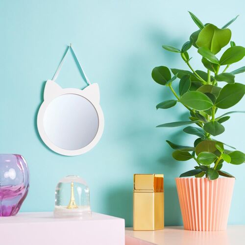 Cat Wall Mirror | Cat Mirror | Children's Room Mirror | Gifts For Girls | Children's Mirror | White Mirror | Bathroom Mirror 