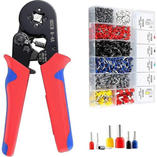 Pince à sertir, pince à sertir HSC8 6-4, 1 200 cosses électriques à sertir de 0,25 à 10 mm, pince à sertir multi-usages