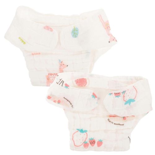 Lot De 2 Couches Lavables En Coton Pour Bébé Fille