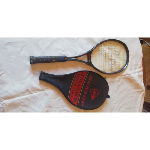 Raquette De Tennis Dunlop Power Series 690 John Mcenroe Avec Housse D'Origine Et Grip Dunlop D'Origine.