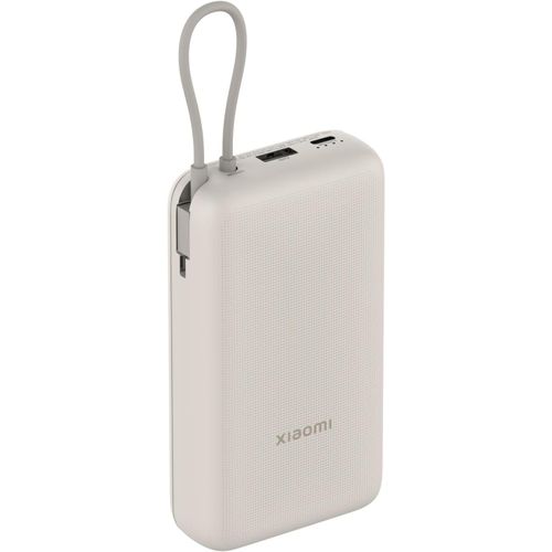 Moun-33w Power Bank 20000mah Avec Câble Intégré,Charge Rapide,Batterie Externe Portable - Couleur Tan (Modèle Global)