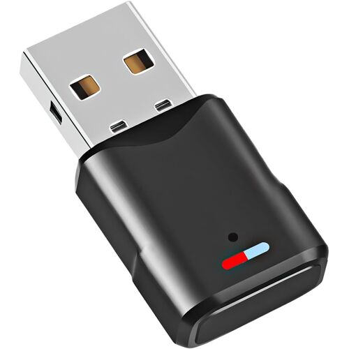 USB Adapter Bluetooth 5.3 for PS5/PS4/PC/Switch Console, Low Latency Audio Dongle Bluetooth 5.3 Flash Drive Adapter USB 3 Mbit/s Transmitter Bluetooth Receiver for Macos/Windows/Headphones/Speakers