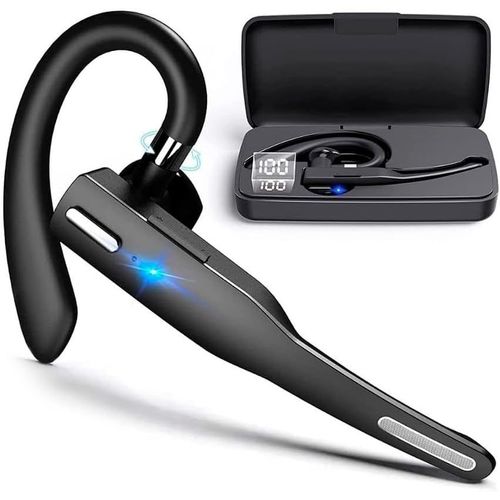 Hbgv-Oreillette Bluetooth Sans Fil 5.0 + Boîtier De Chargement 450 Mah - Oreillette Mains Libres, Microphone, Technologie De Prise De Voix Claire, Batterie 100 Mah ; Très Légère - Iphone Et Android