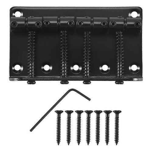Pont Hardtail De Basse De Style Vintage À 4 Cordes Pour Mise À Niveau De Précision De La Basse De Jazz À Chargement Par Le Haut,Noir