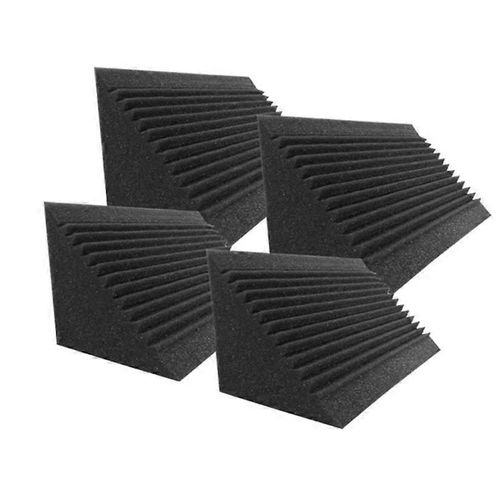 4 pcs panneau de mousse insonorisante,brique en forme de coin de piège à basses,isolation acoustique en mousse insonorisante T