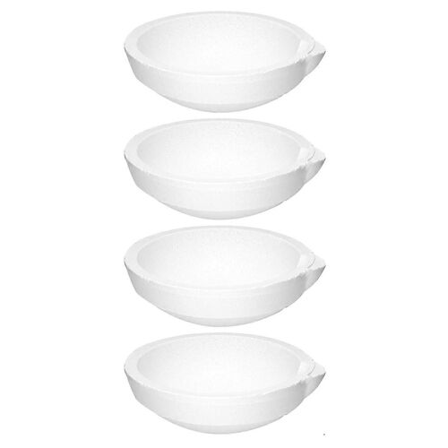 Bol De Creuset En Céramique,4 Pcs 250g Quartz Fondant Plats Pot Pour Fondre Couler Affinant L'or Argent