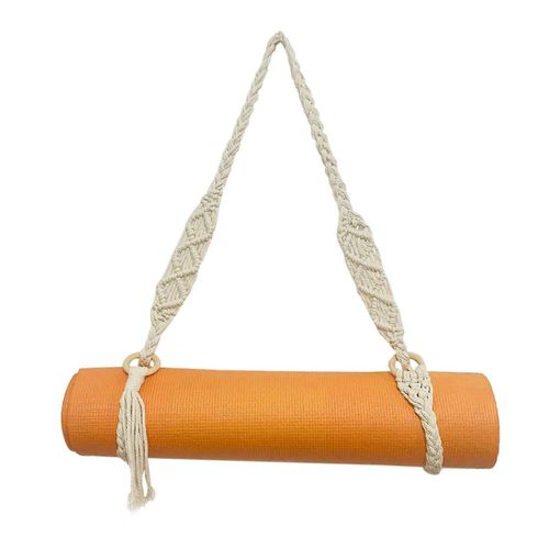 Tapis De Yoga Sangle De Transport Fait À La Main Boho Crochet Macramé Sangle D'épaule Réglable Pour Tapis De Yoga Pilates Ex