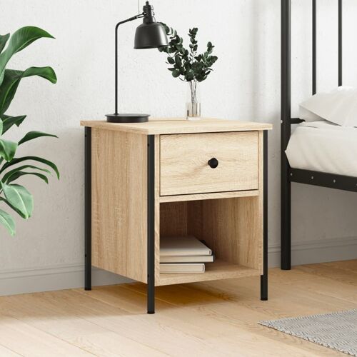 vidaXL Table de chevet chêne sonoma 40x42x50 cm bois d'ingénierie
