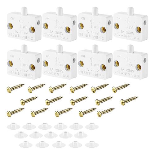 8 Pièces Armoire Lampe Interrupteur Interrupteur Automatique Interrupteur De Porte Interrupteur Contact Interrupteur Pour Armoire Applicable À 12v 24