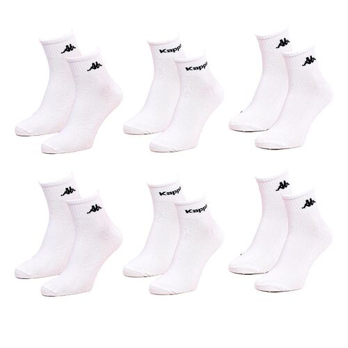 Chaussettes Homme Kappa Socquettes Pack De 6 Paires Blanches