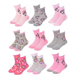 Chaussettes Pack Fille Monsieur Madame Pack De 9 Paires Chaussettes Surprise