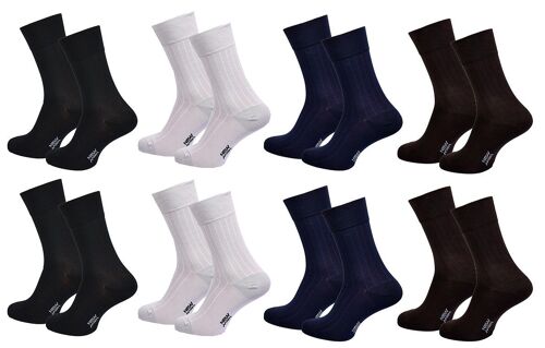 Chaussettes Homme New Man Confort Et Qualité -Assortiment Modèles Photos Selon Arrivages- Pack De 8 Paires New Man Fil D'écosse