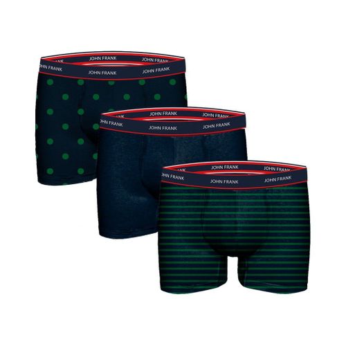 Boxer Homme John Frank Confort Et Qualité En Coton Premium Pack De 3 Boxers Jf3bnsb02