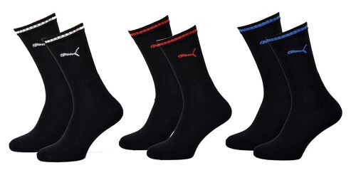 Chaussettes Sport Puma Tennis Crew Stripe Pack De 3 Paires Crew Stripe 001