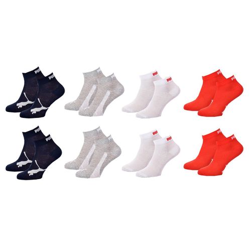 Chaussettes Puma Socquettes Tiges 2 Tiers Quarter Junior Pack De 8 Paires Quarter Boys 002