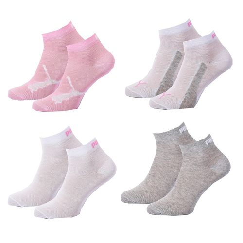 Chaussettes Puma Socquettes Tiges 2 Tiers Quarter Junior Pack De 4 Paires Quarter Girls 001